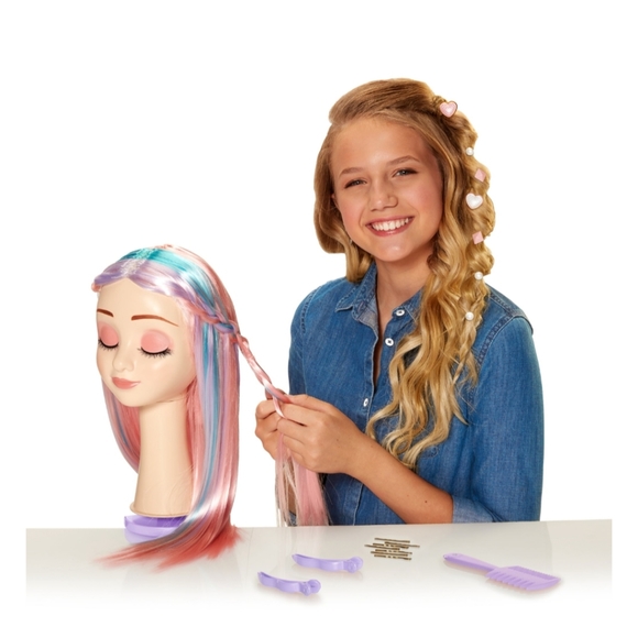 CGH Cute Girls Hairstyles! Wig with Styling Head Straight Multi-color Hair NWT - Picture 8 of 9